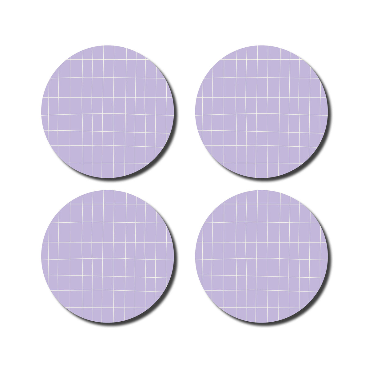 Untersetzer Checkered | lila / weiß