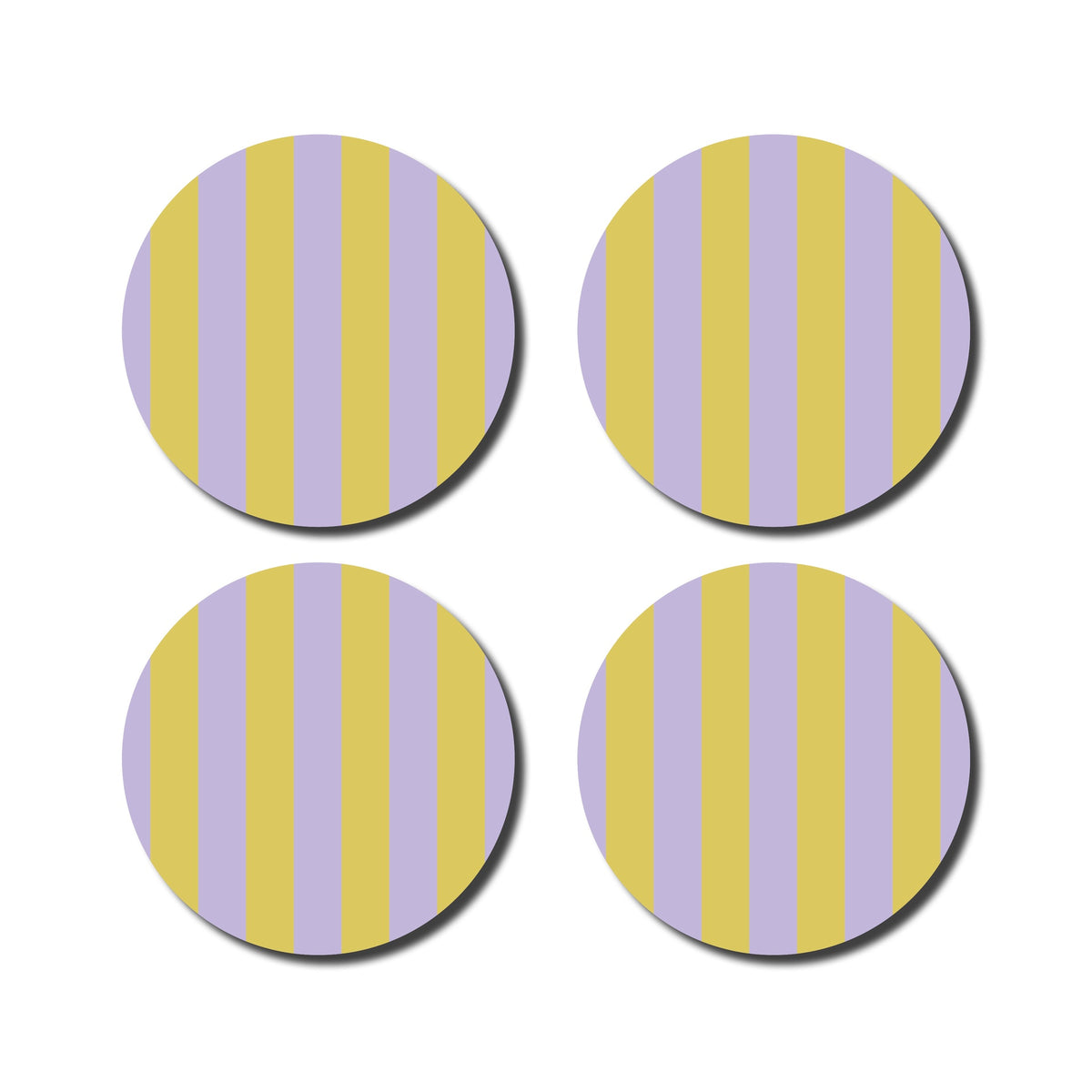 Untersetzer Striped | gelb/lila