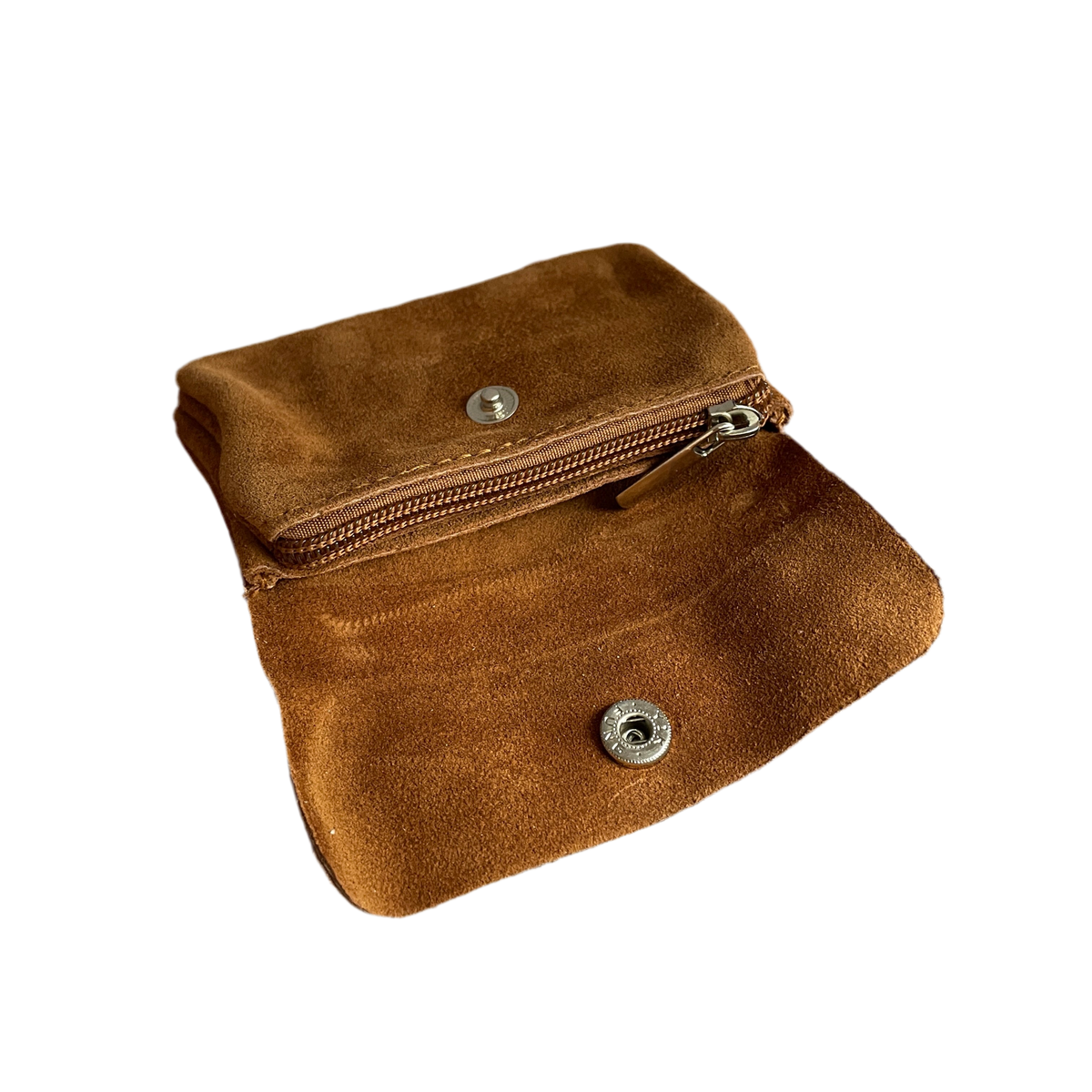 Geldbeutel klein | Wildleder | cognac