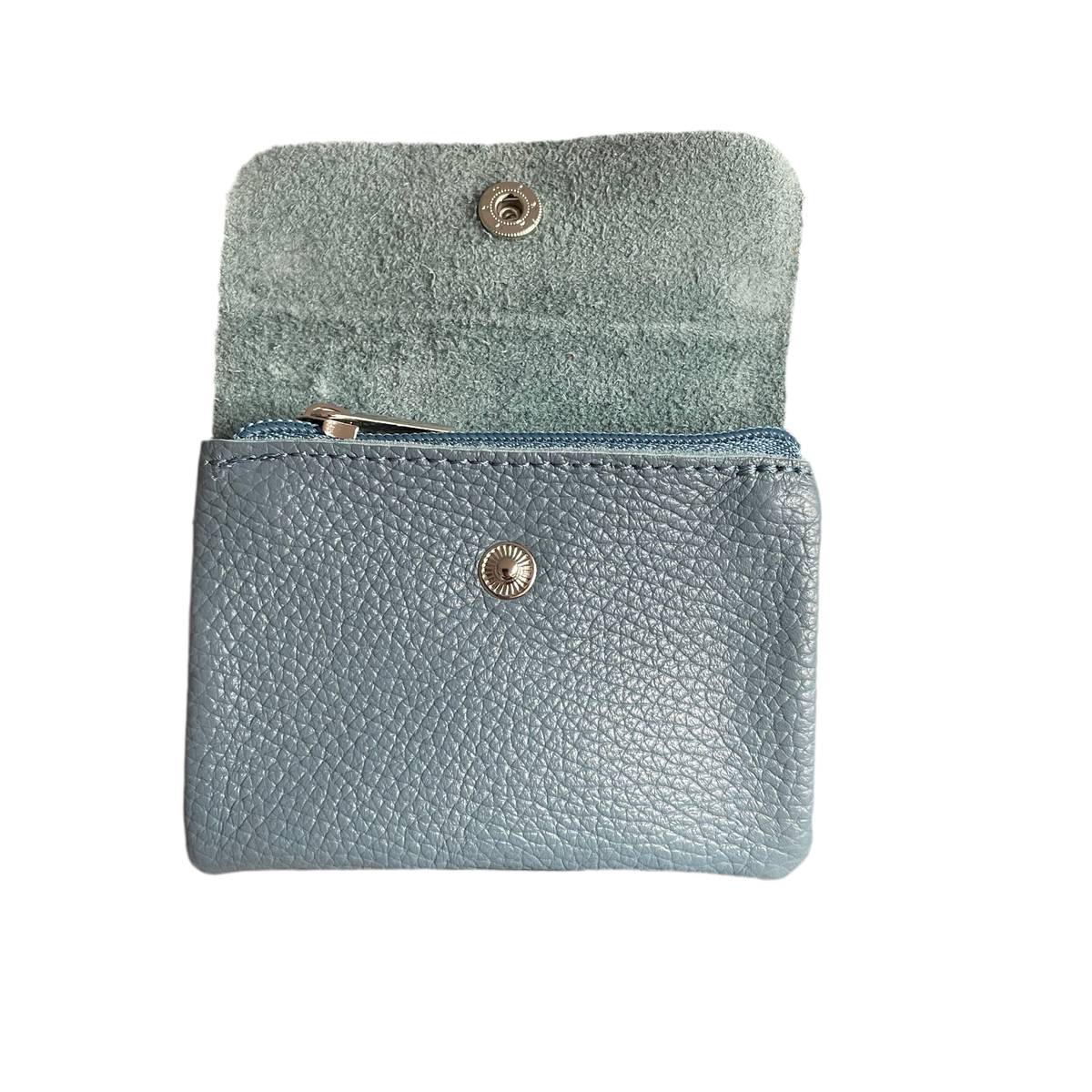 Geldbeutel klein | Leder | taubenblau
