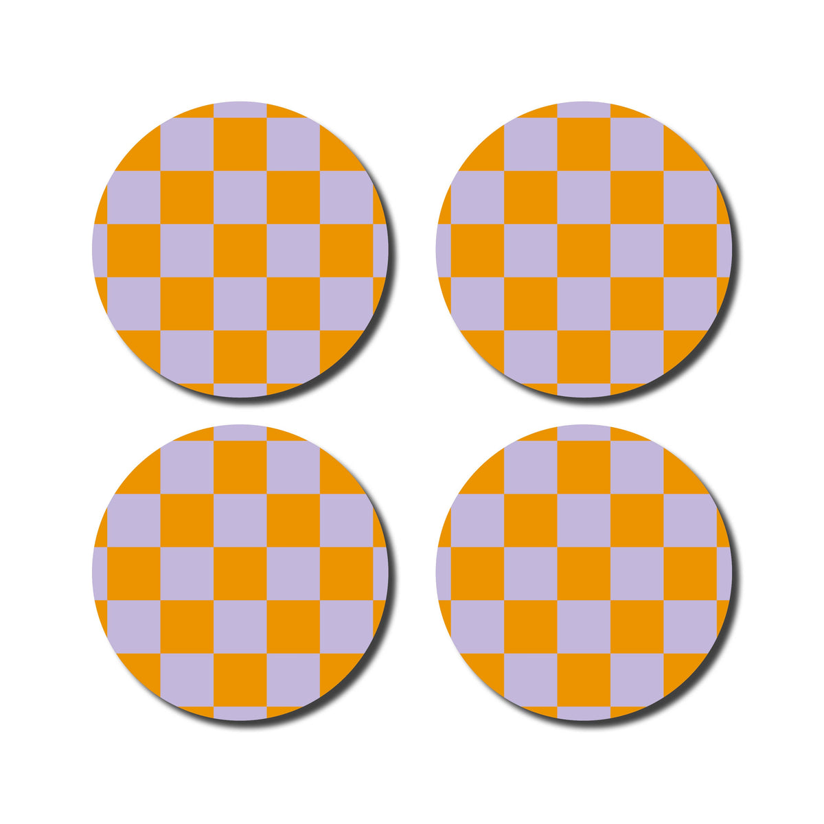 Untersetzer Checked | orange/lila