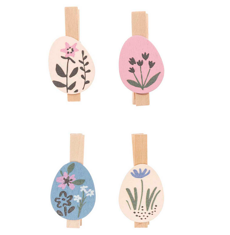 Dekoklammer | Osterei Blumen