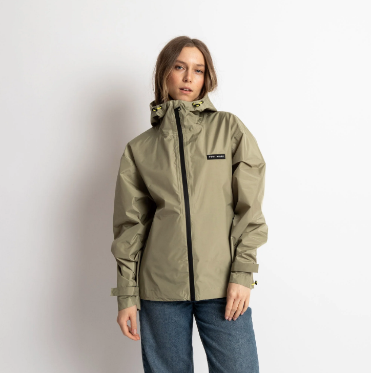 Regen-Jacke Uni | pale olive