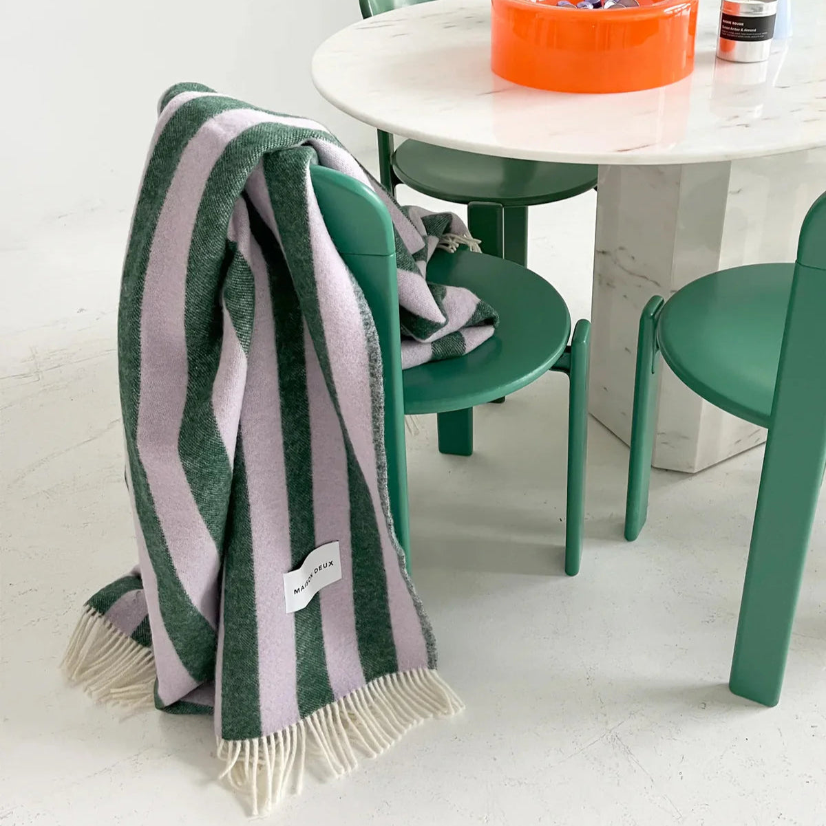 Wolldecke Candy Wrap | lilac/green