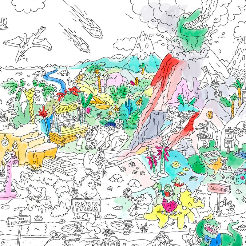 Ausmalposter | Dinos