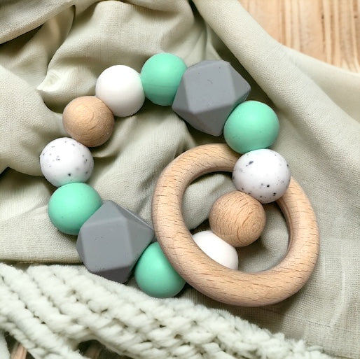 Beißring | Mint/Grau