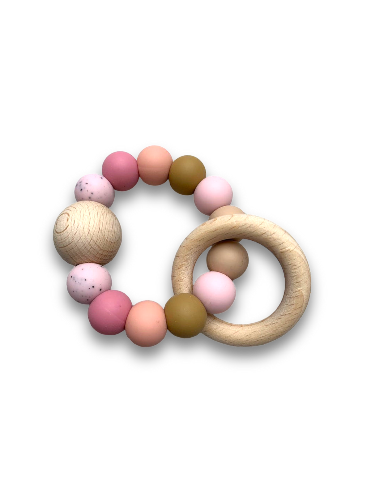 Beißring | Pfirsich/Taupe