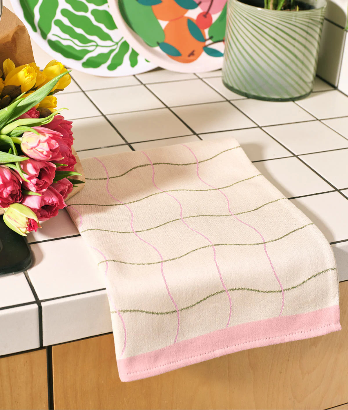Geschirrtuch Wave Grid | Natural Cotton