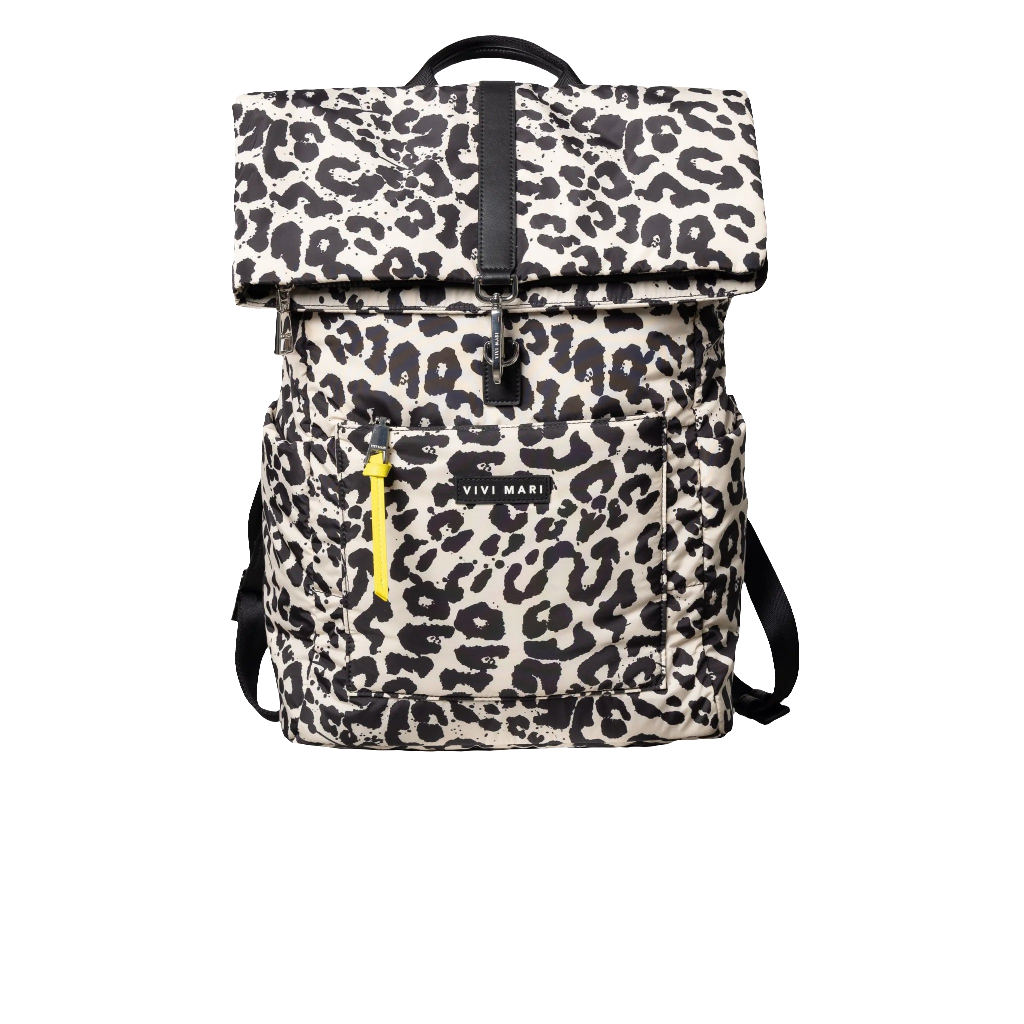 Padded Backpack Medium | Leo Splashes Black/Sand