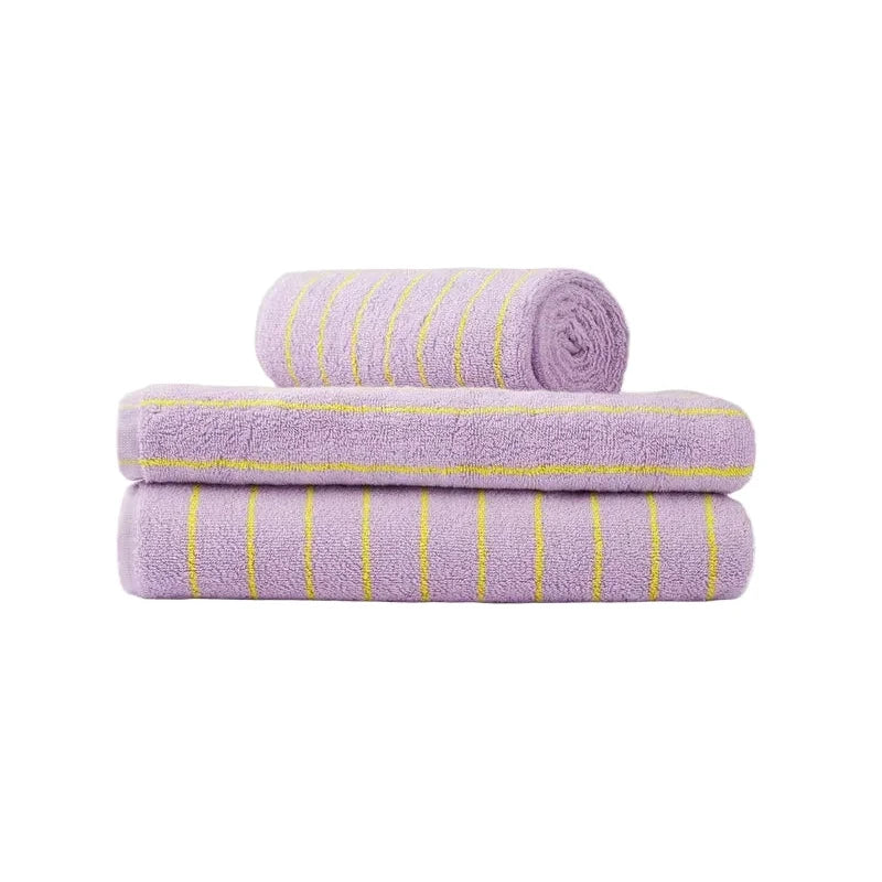 Gästehandtuch Naram | Lilac & Neon Yellow