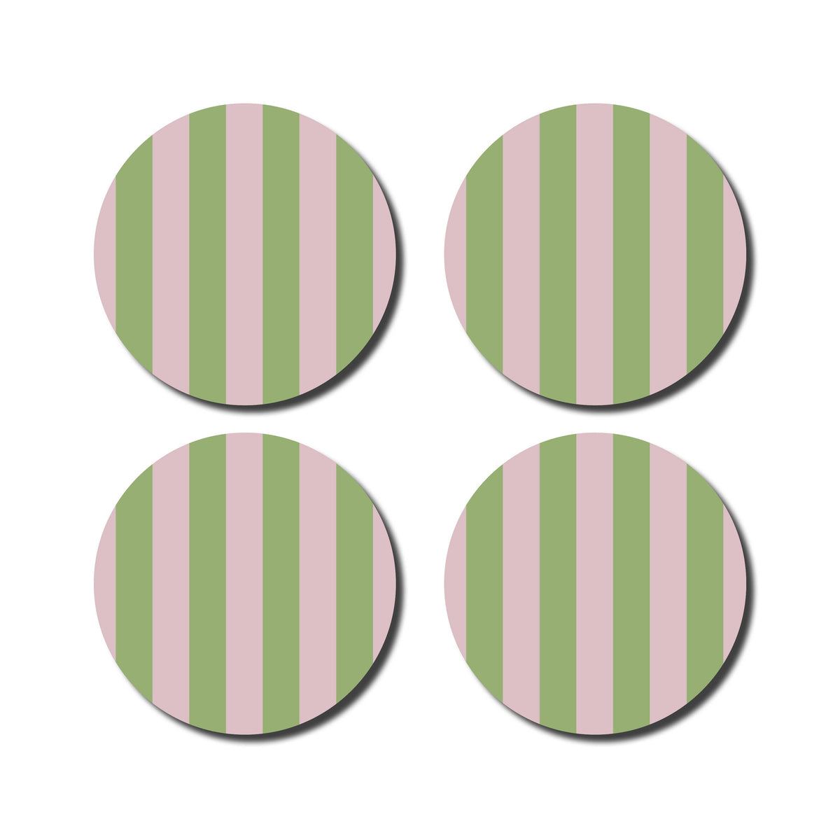 Untersetzer Striped | grün/pink
