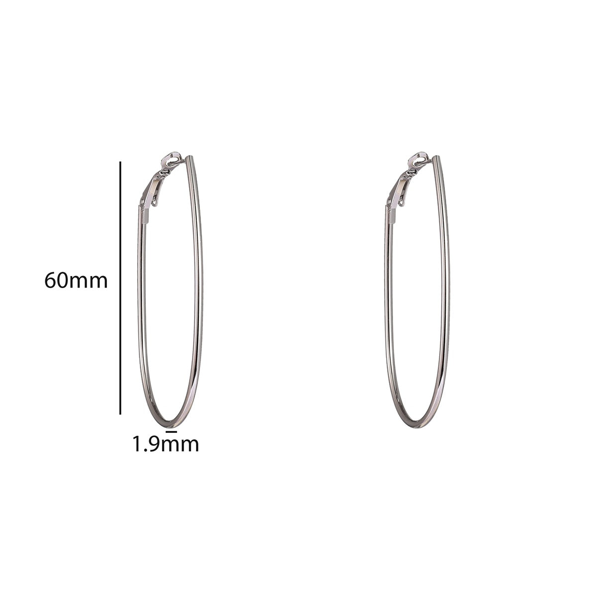 Ohrringe | Fine Oval Hoop Silber