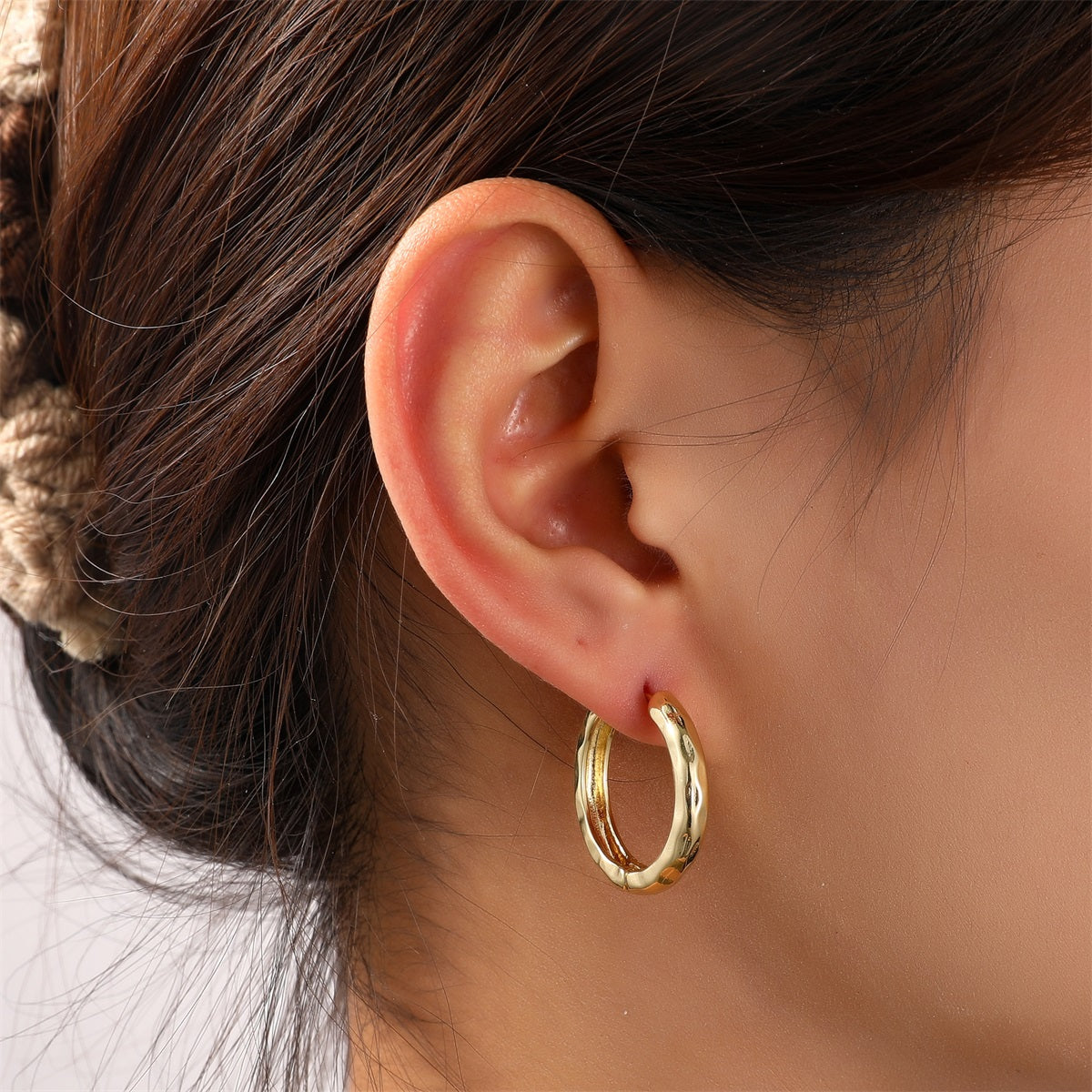 Ohrringe | Natural Hoop Gold