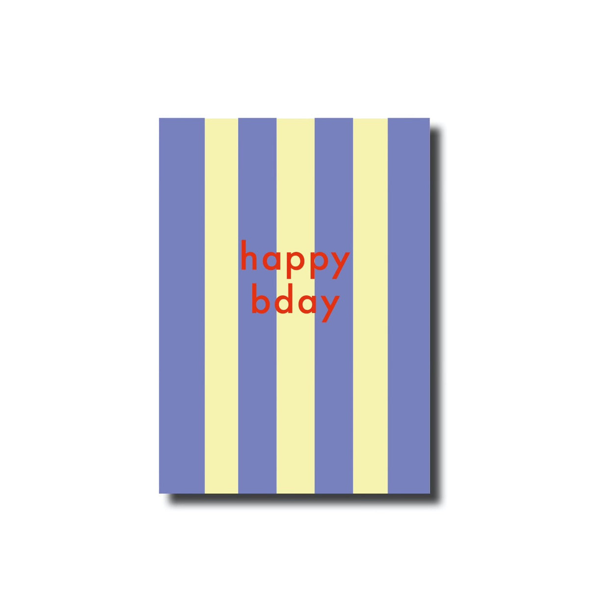 Postkarte | Happy BDay Blau/Gelb
