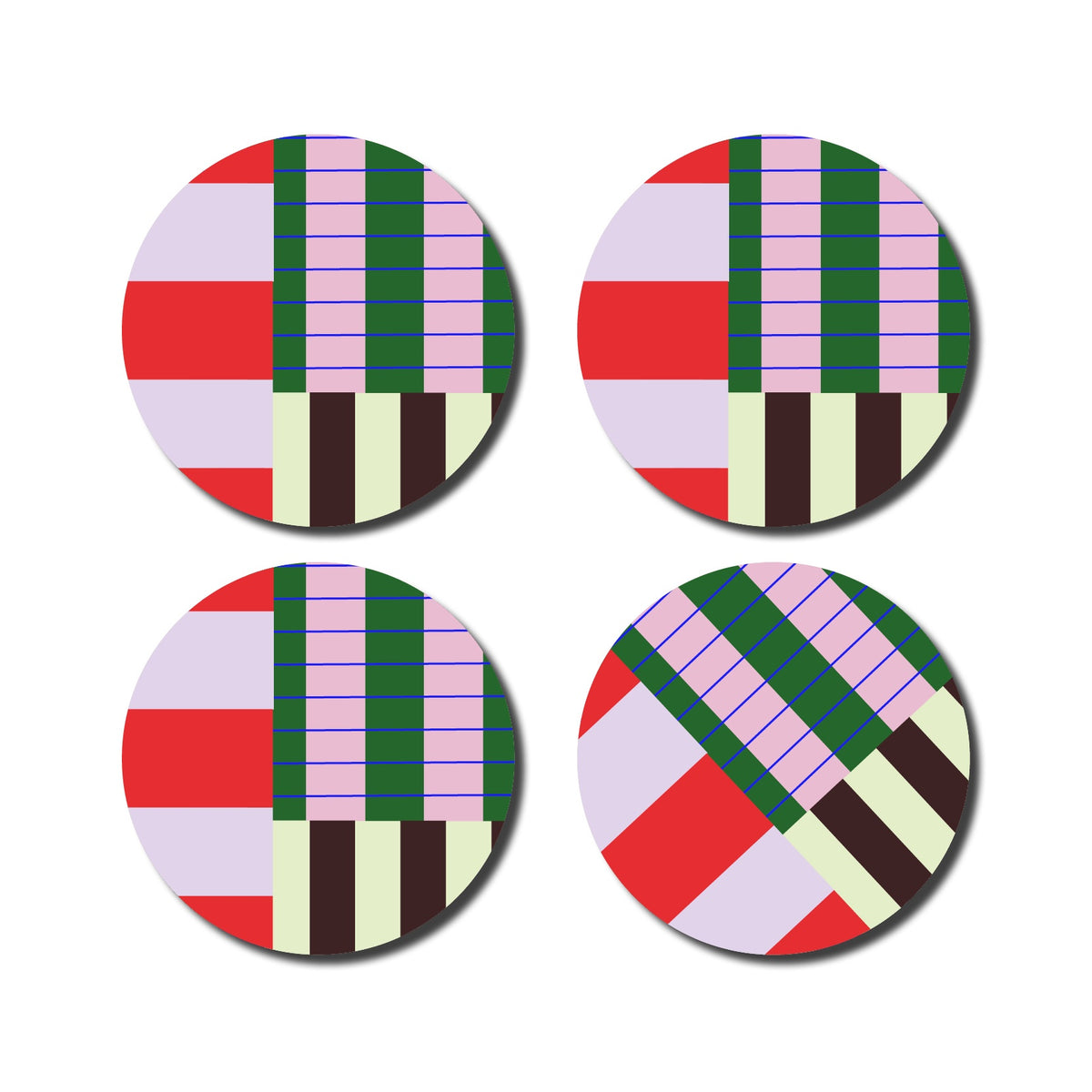 Untersetzer | Striped Colorful 01