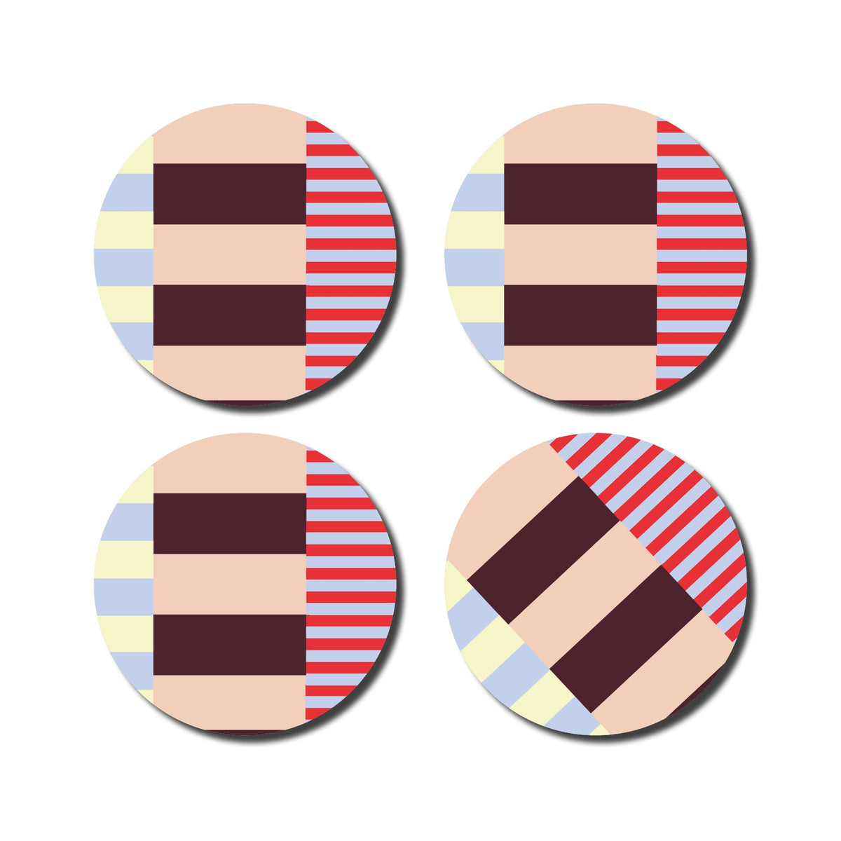 Untersetzer | Striped Colorful 03