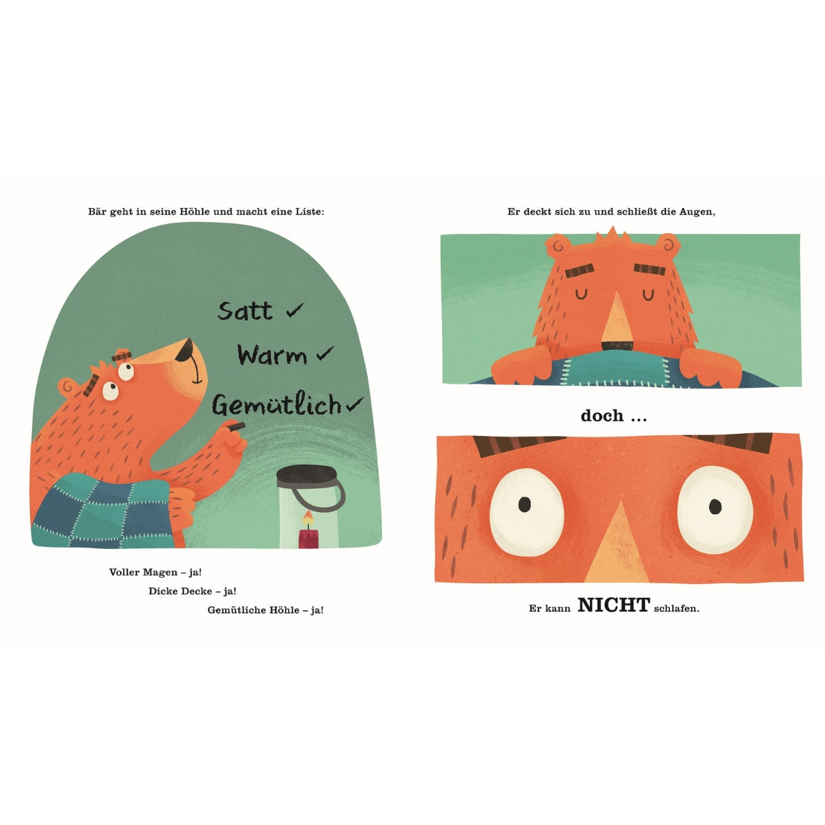 Kinderbuch | Einschlafen ist schwer, denkt der Bär