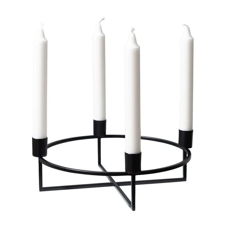 Kerzenständer 4Flames | Rund/Schwarz