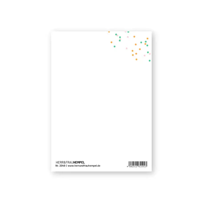 Postkarte aus Holzschliffpappe | TUTTO KOMPLETTI KONFETTI
