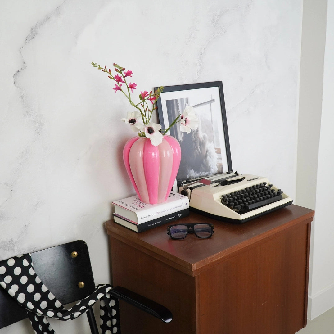 Blumenvase Swirl | Neonpink/Rosa