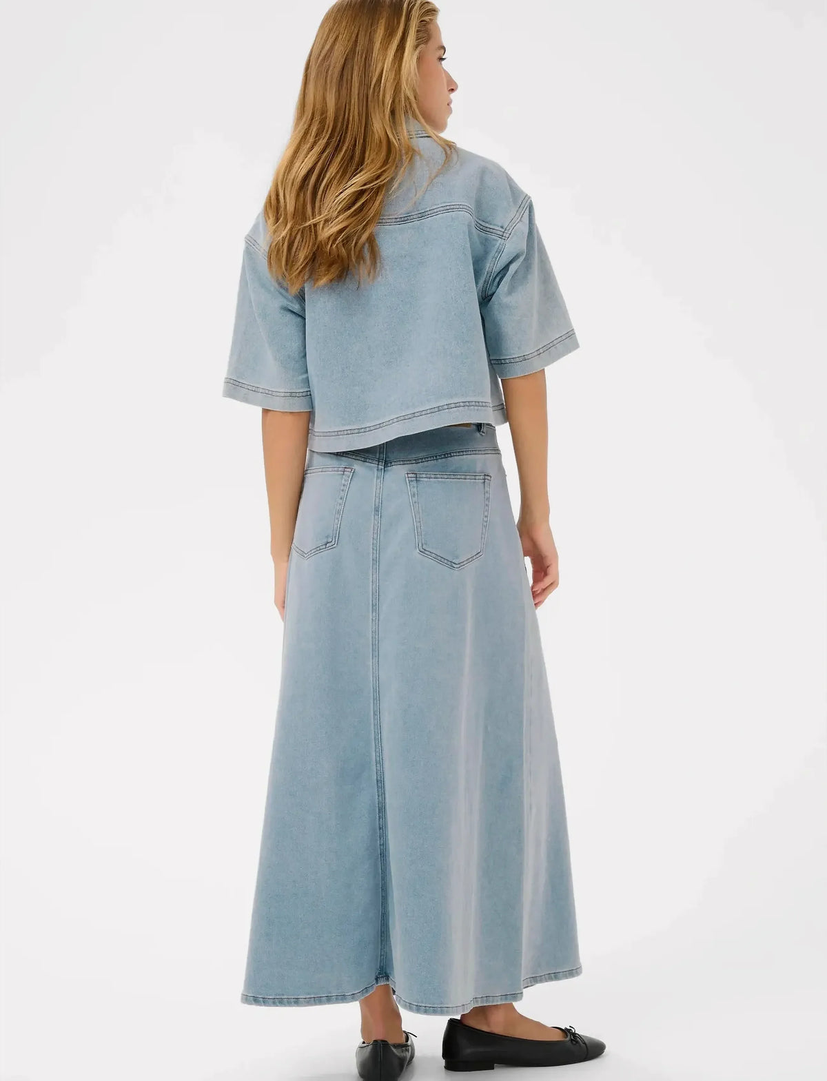 Denimhemd KAminna | Light Blue Washed Denim