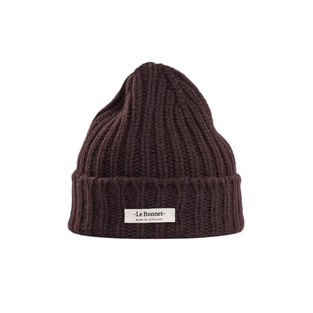 Beanie Logo in der Farbe Espresso von Le Bonnet bei Frau Rabe im Concept Store Die Halle