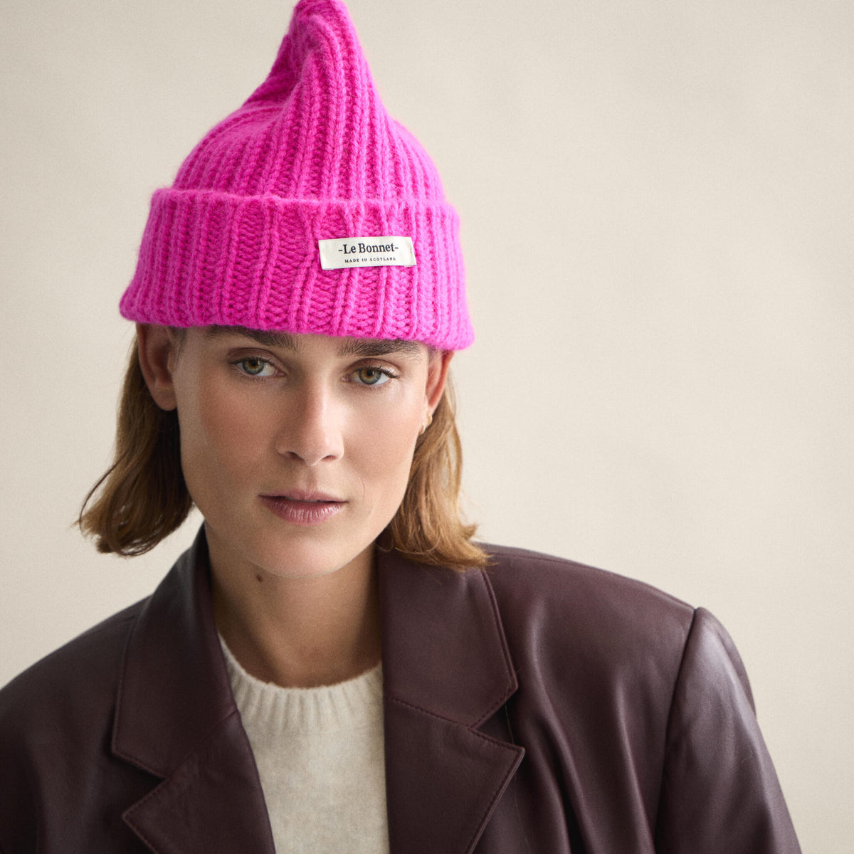 Beanie Logo | Poppy Pink