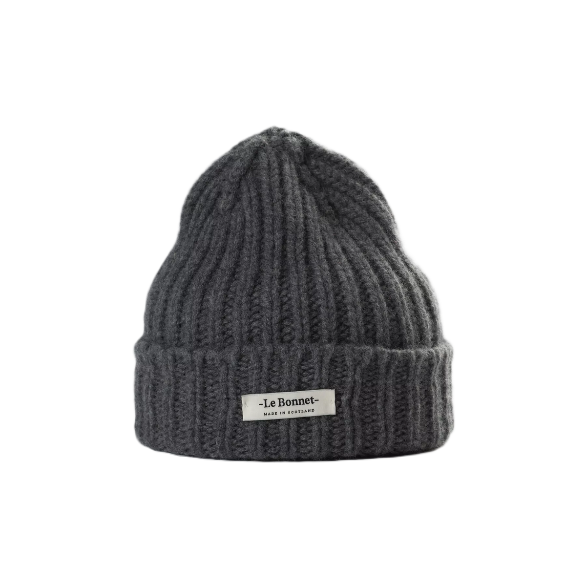 Beanie Logo in der Farbe Slate Grey von Le Bonnet bei Frau Rabe im Concept Store Die Halle