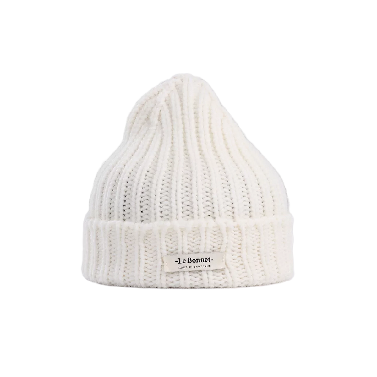 Beanie Logo in der Farbe Snow von Le Bonnet bei Frau Rabe im Concept Store Die Halle
