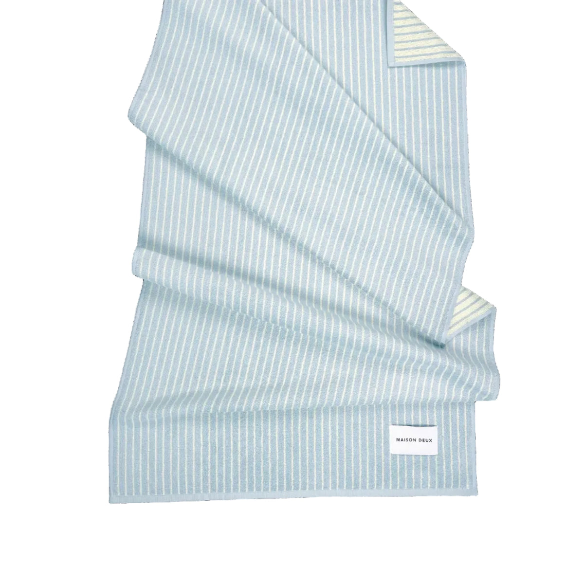 Gästehandtuch Stripes | Hellblau & Buttergelb