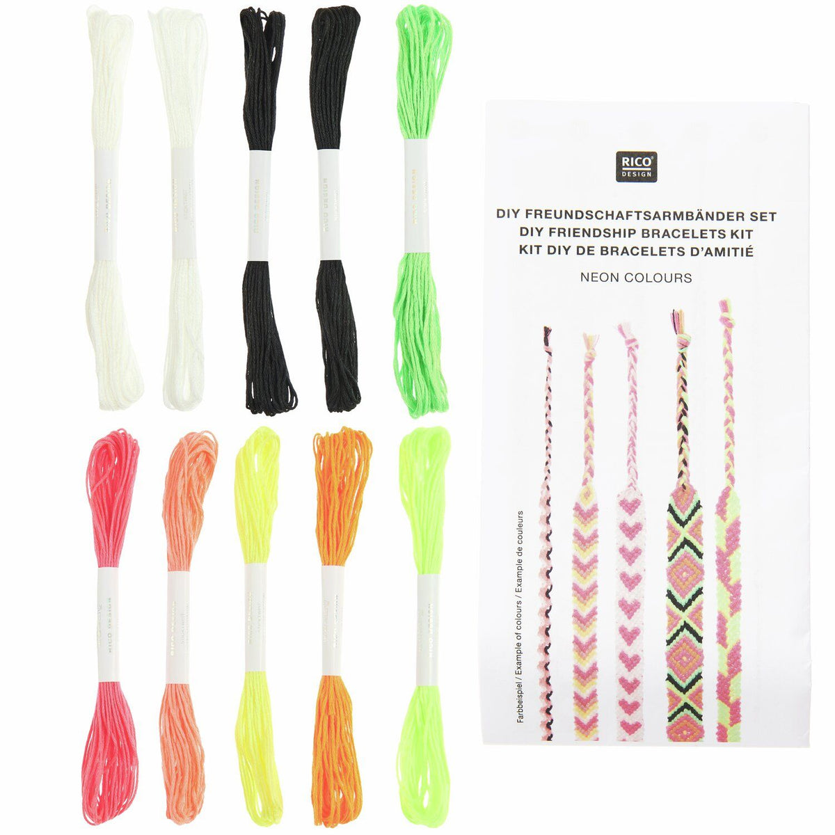 DIY Freundschaftsarmbänder Set | Neon