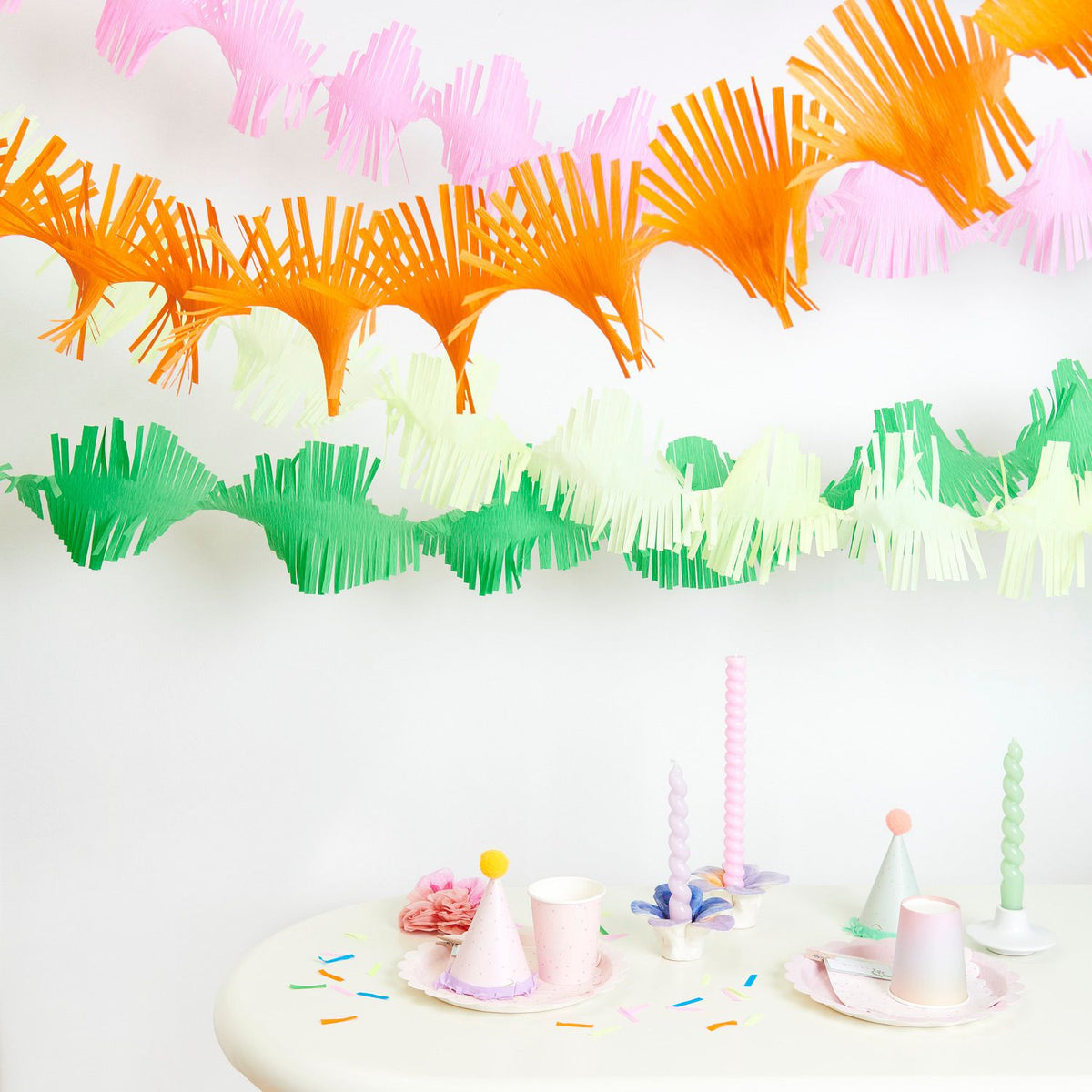 Girlande Krepp | Regenbogen