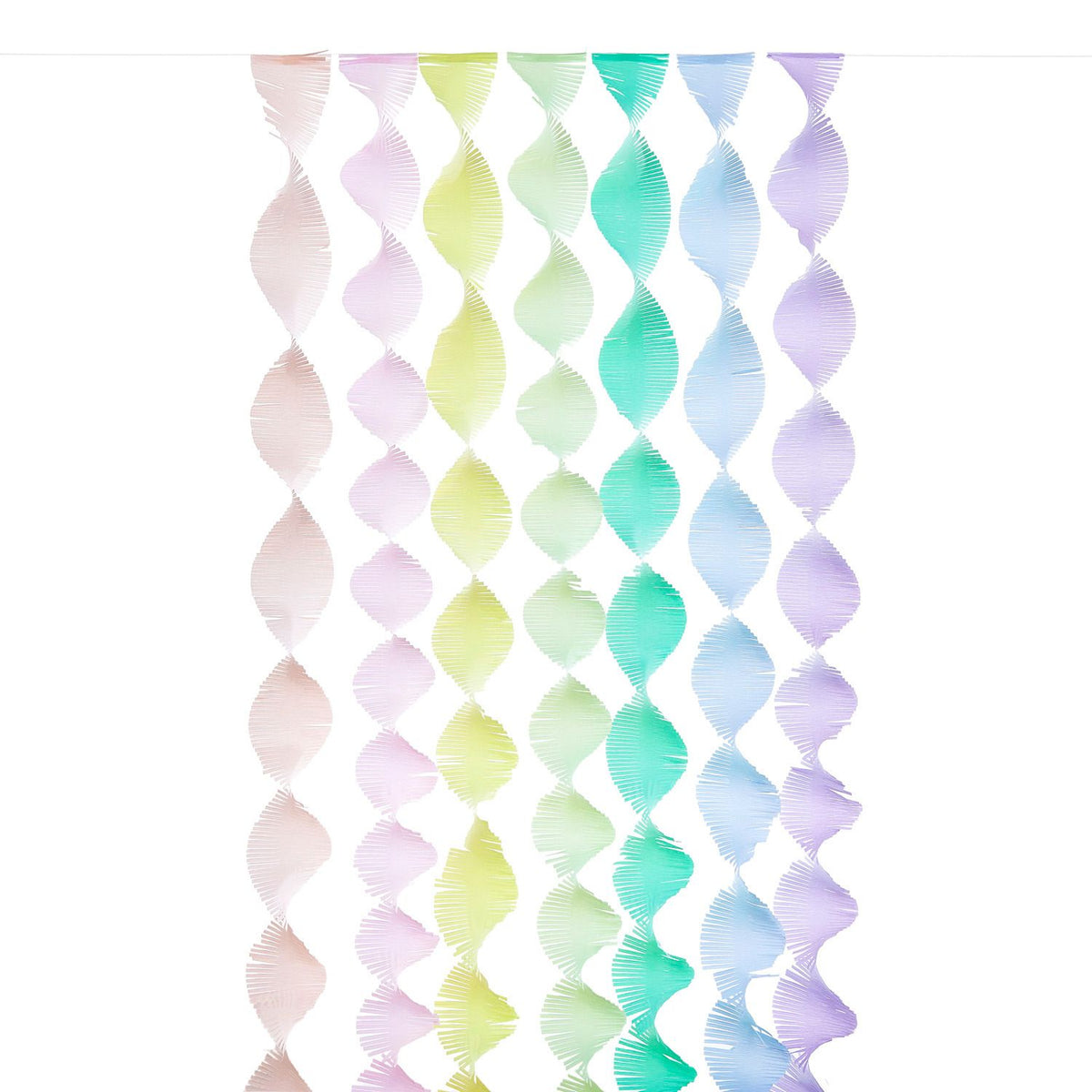 Girlande Krepp | Regenbogen Pastell