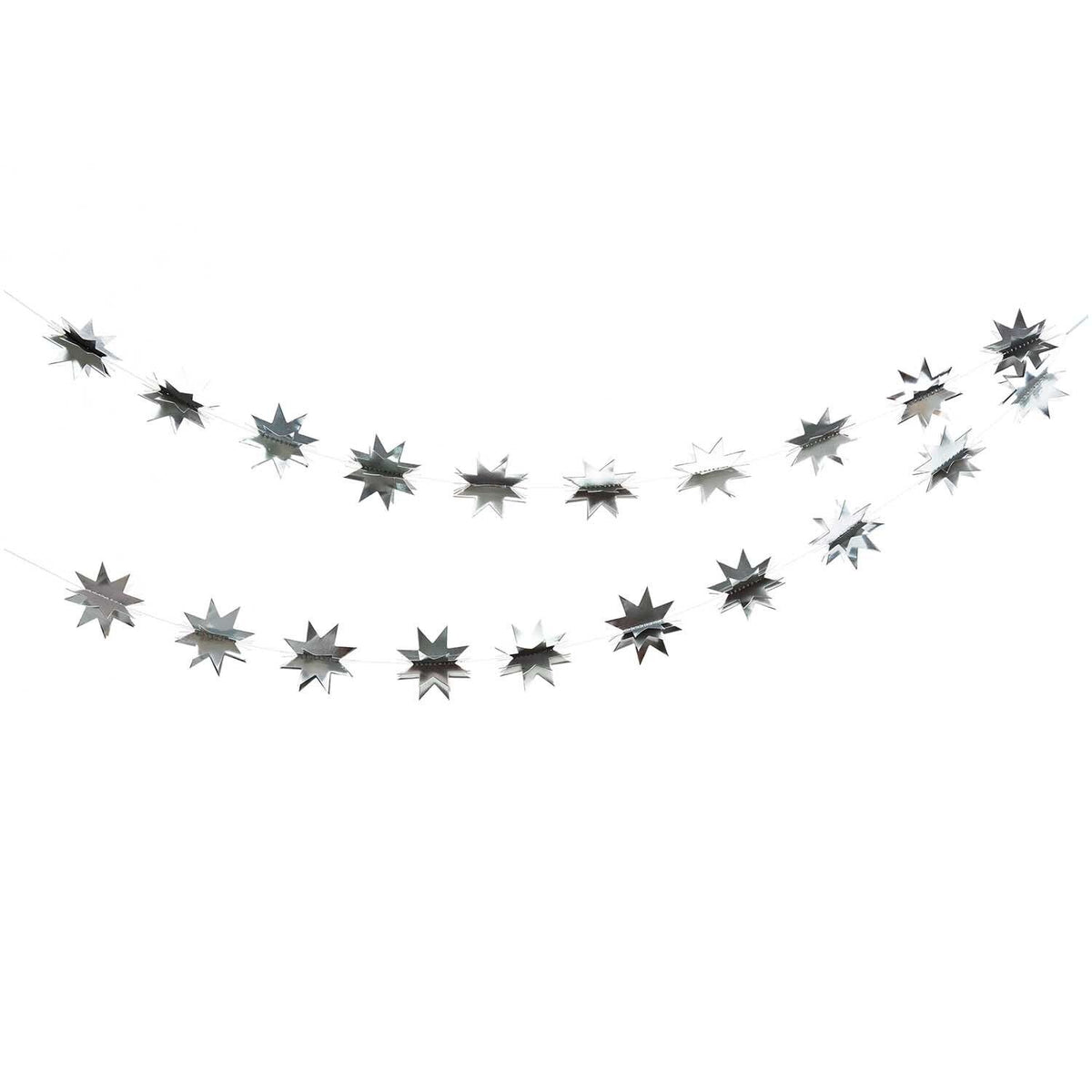 Girlande Sterne | Silber 1,3m