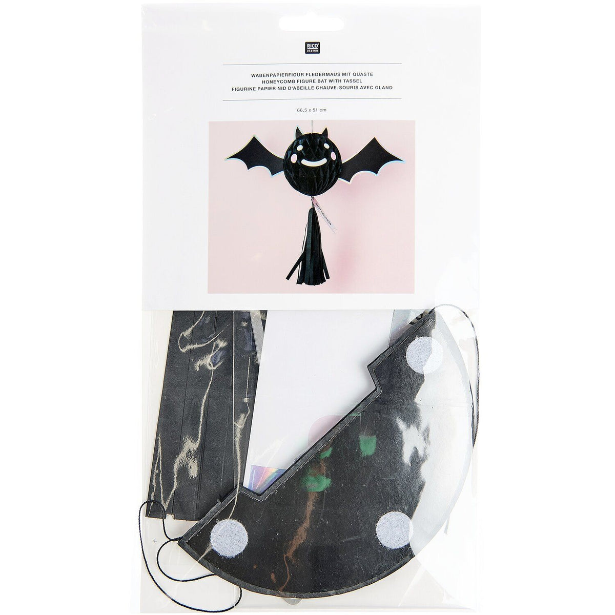Wabenfigur mit Quaste | Fledermaus