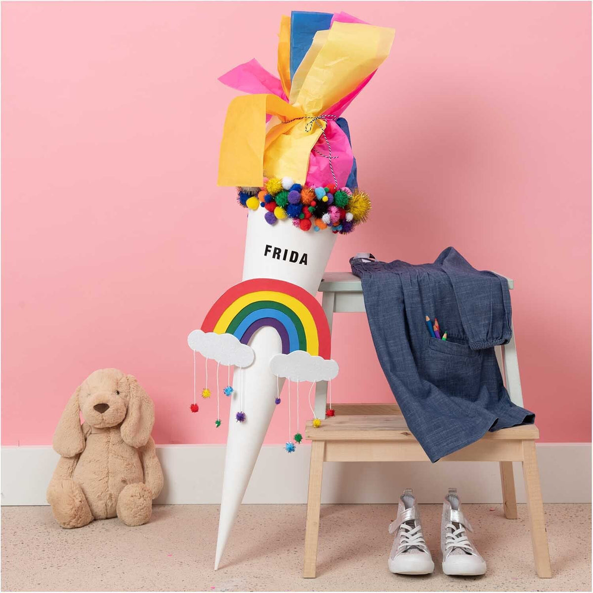 Schultüte Rohling | Weiß 70cm