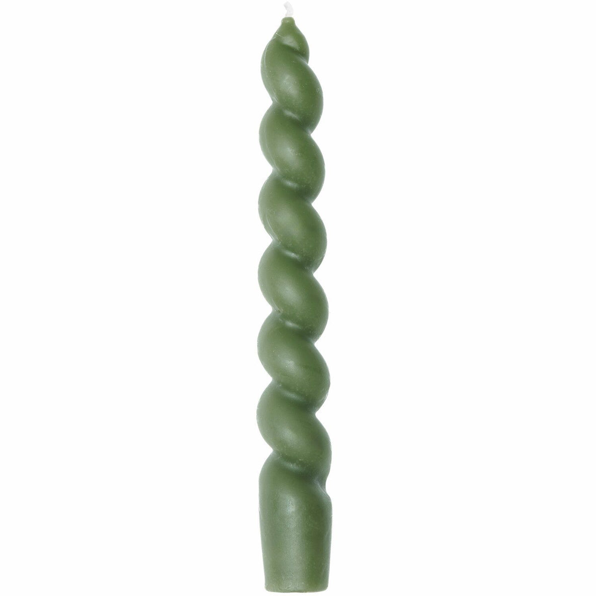 Spiralkerze 18,5cm | Moosgrün