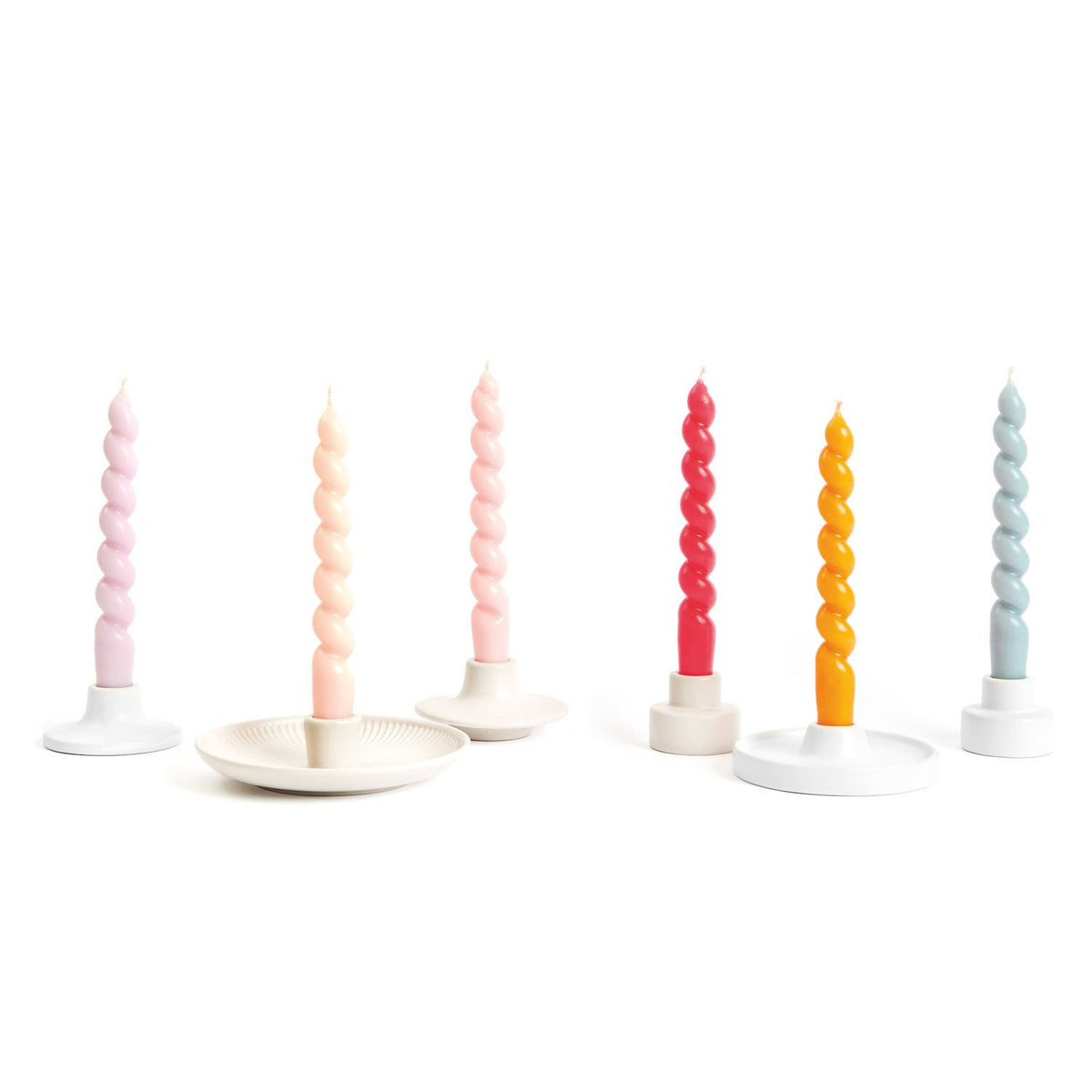 Spiralkerze 18,5cm | Smokey Rosa