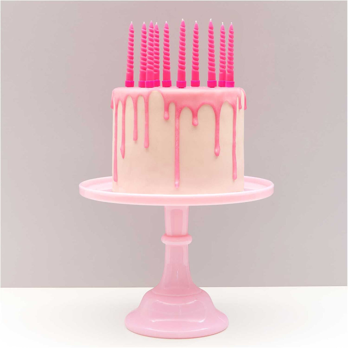 Spiralkerzen 10cm | Neon Pink