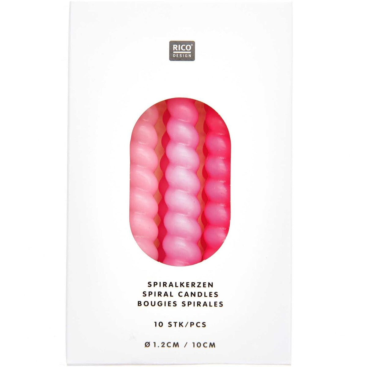 Spiralkerzen Mix 10cm | Pink
