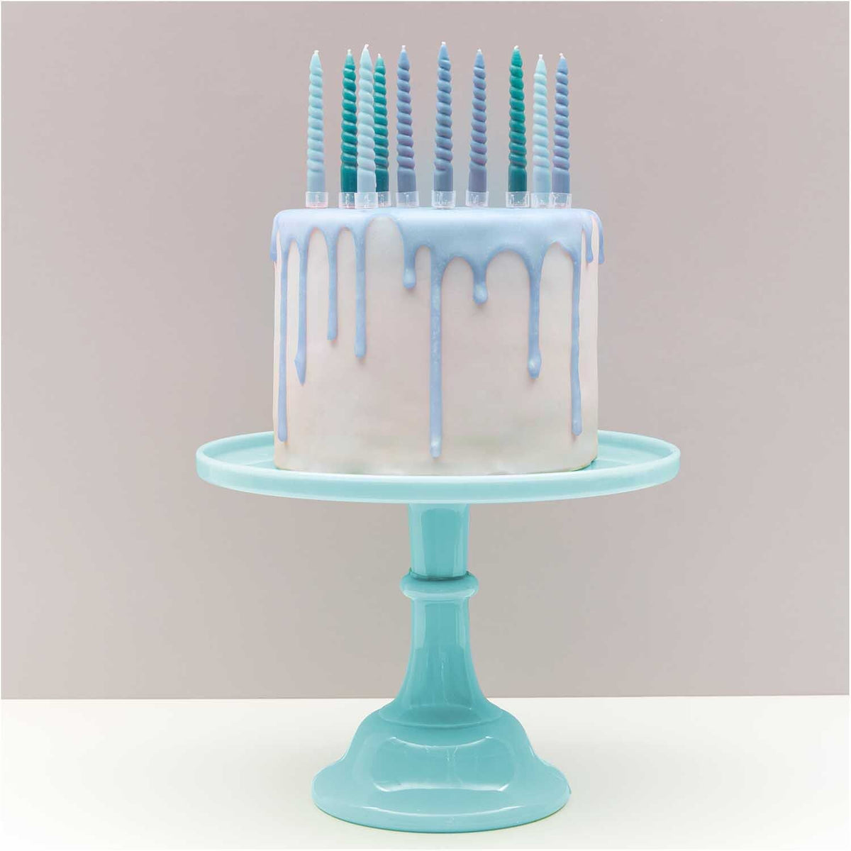 Spiralkerzen Mix 10cm | Smokey Blau