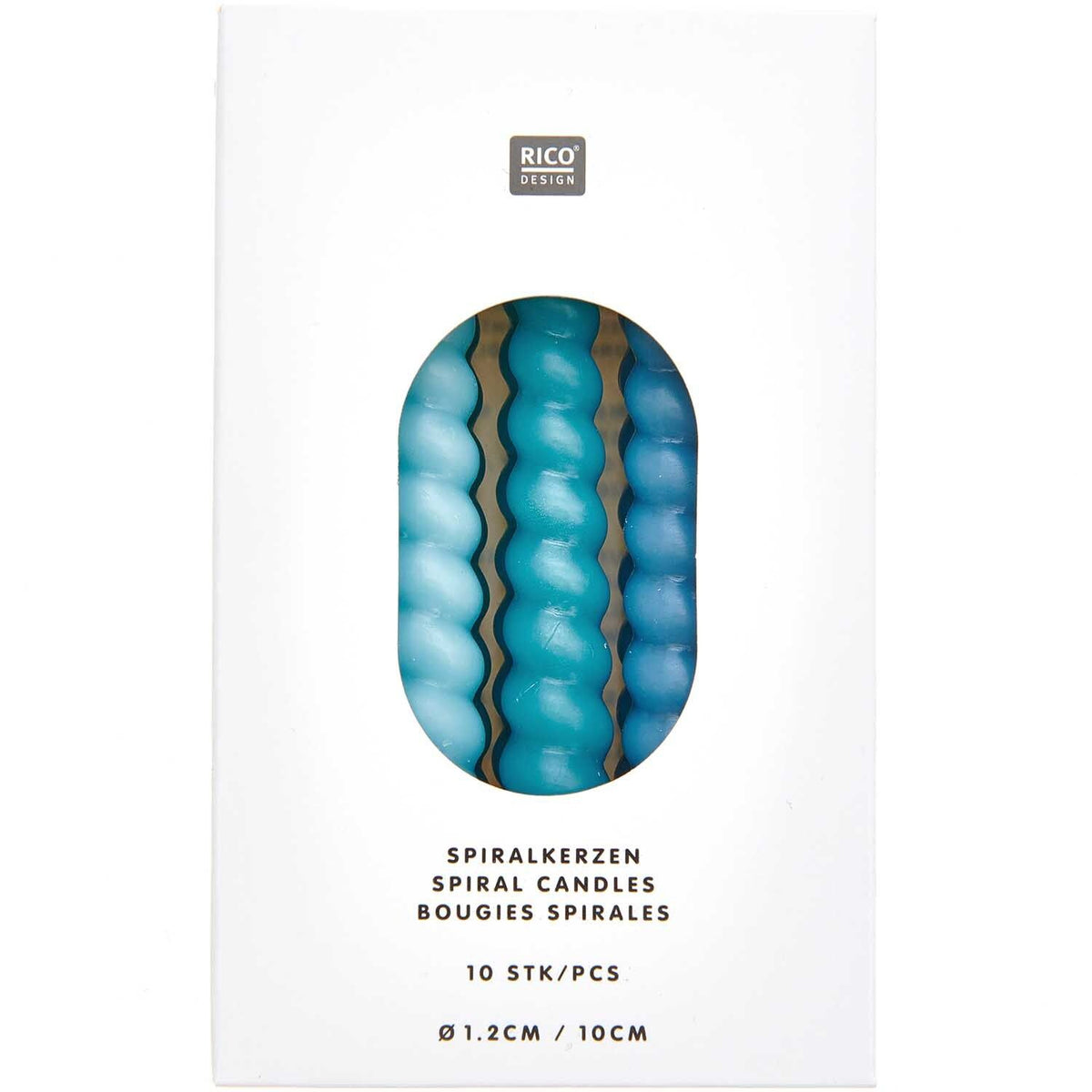 Spiralkerzen Mix 10cm | Smokey Blau