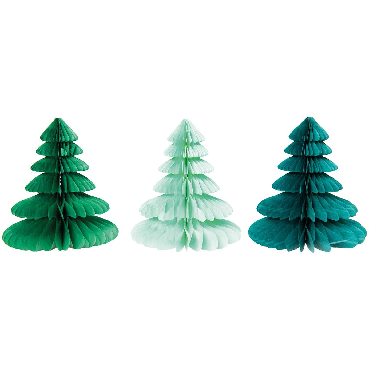 Wabentannen 3er Set | Grün 20 cm