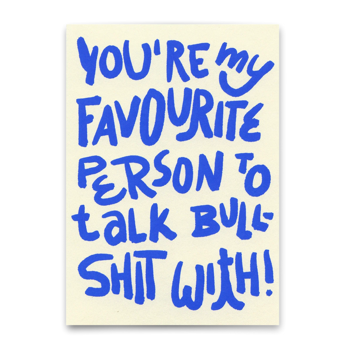 Postkarte | Favorite person to talk shit with