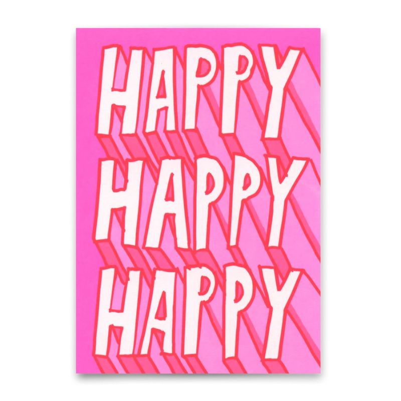 Postkarte | Happy Happy Happy
