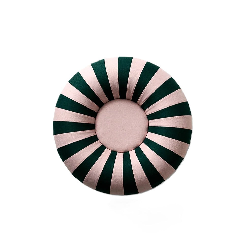 Pouf Float Klein | Dunkelgrün/Rosa