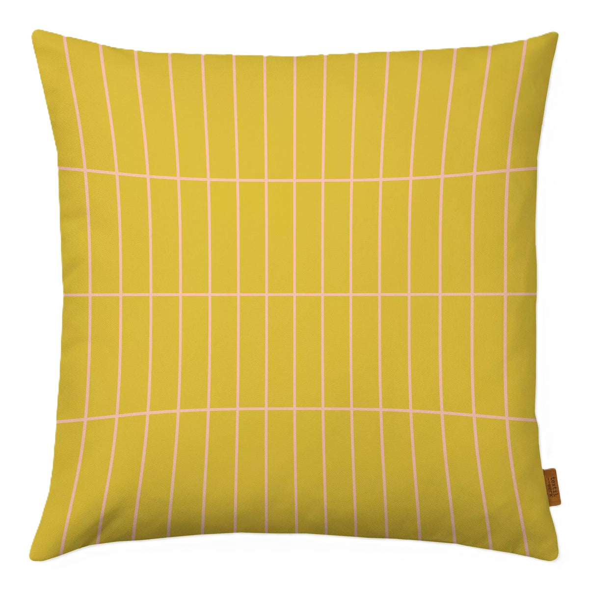 Kissenbezug | Grid Gelb/Rosa