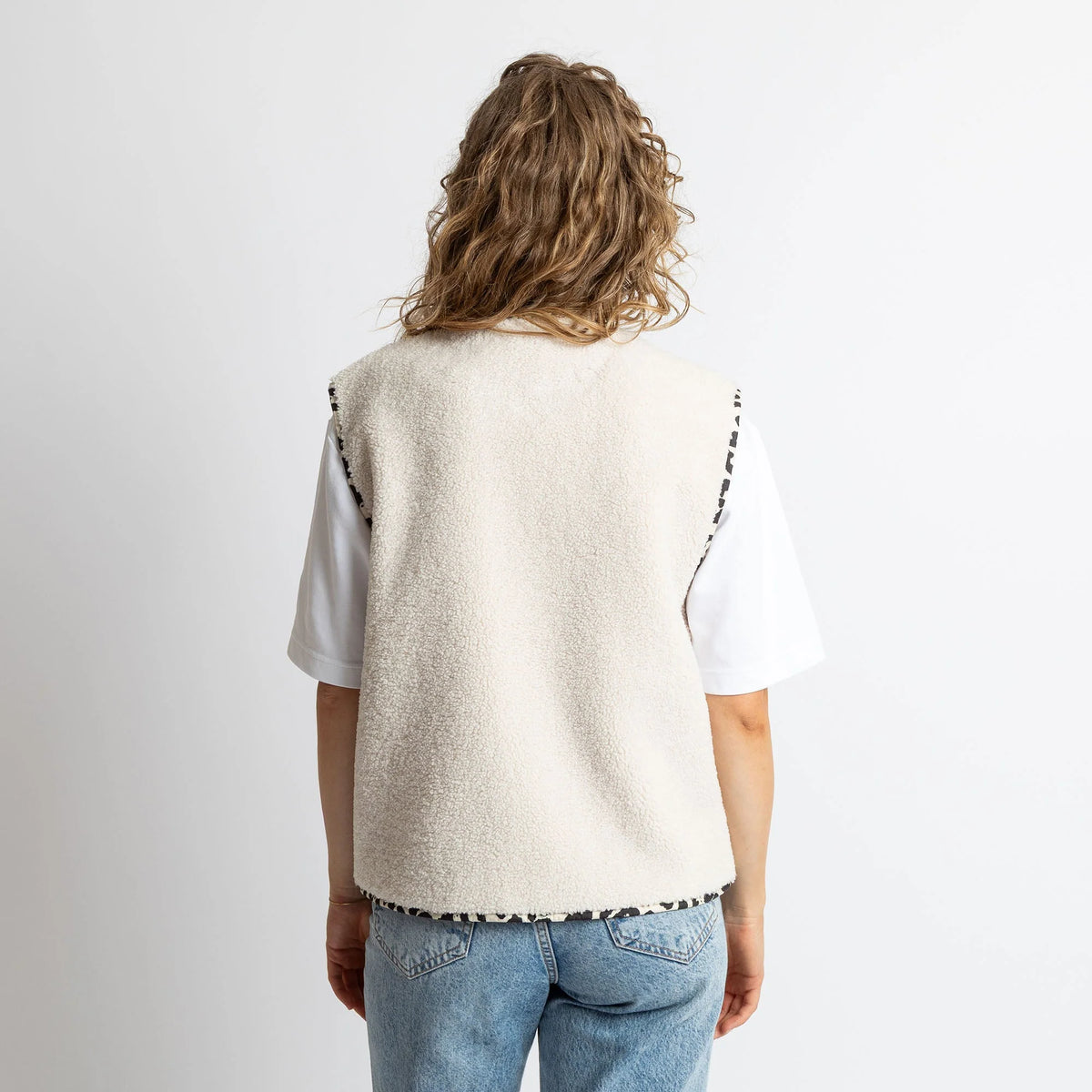 Teddy Fleece Weste | Sand
