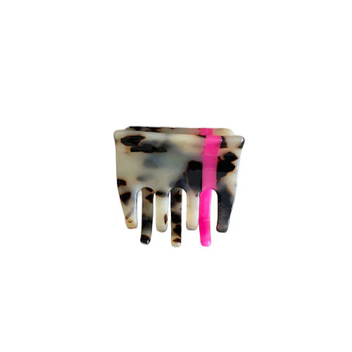 Haarspange Classic Leo Groß | Leo mit Neonpink