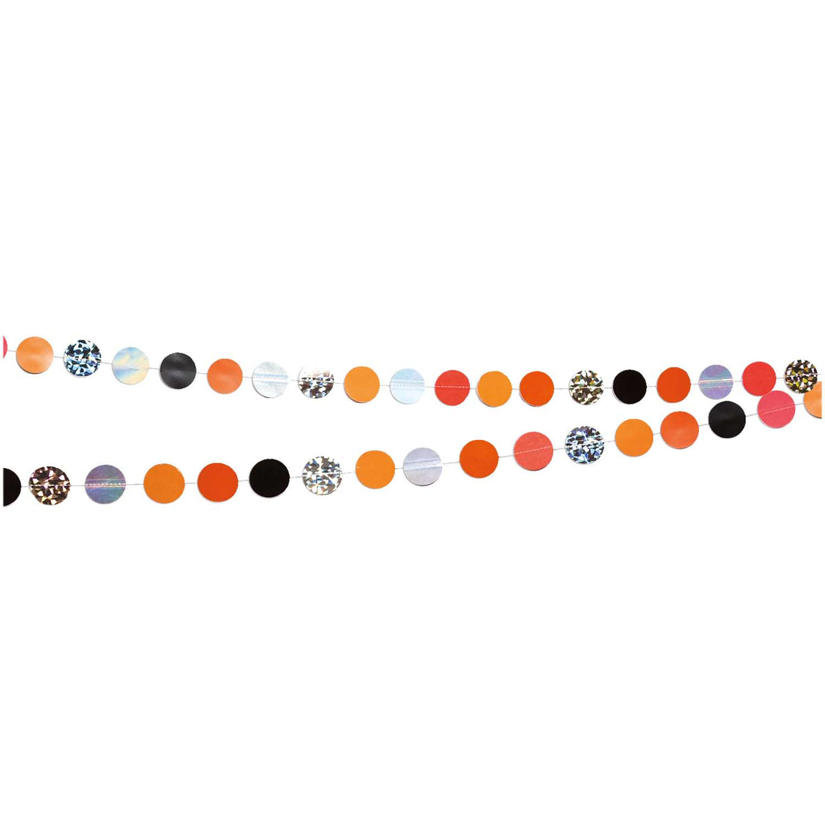 Girlande Pompon | Orange/Irisierend